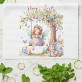 Vattenfärg Påsk Vår Fairy Kökshandduk