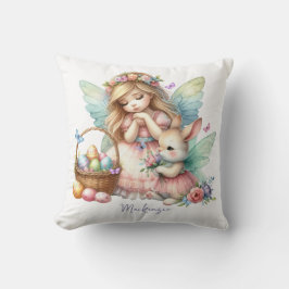 Vattenfärg Påsk Vår Fairy Kudde