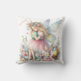 Vattenfärg Påsk Vår Fairy Kudde