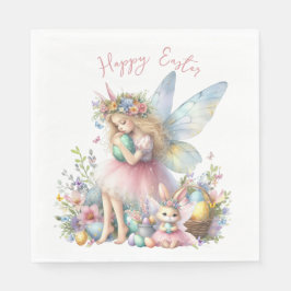Vattenfärg Påsk Vår Fairy Pappersservett