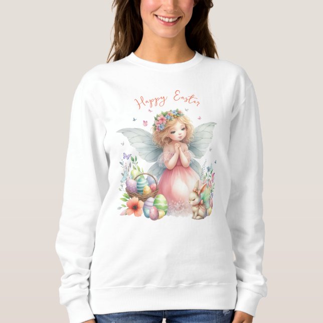Vattenfärg Påsk Vår Fairy T Shirt (Framsida)
