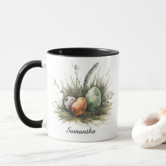 Vattenfärg Påskägg Anpassningsbart Namn Mugg