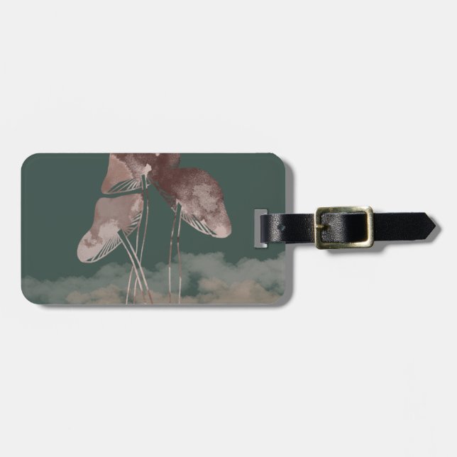 Vattenfärg Pastel Mushroom Bagagebricka (Horisontell Framsida)