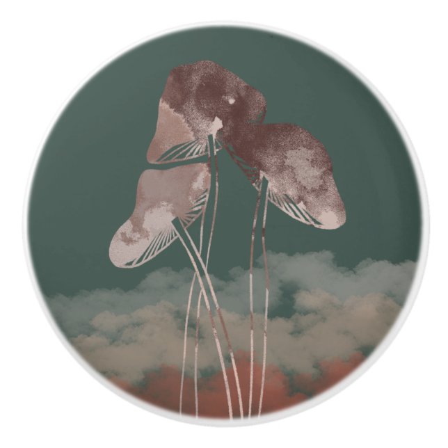 Vattenfärg Pastel Mushroom Knopp (Framsidan)
