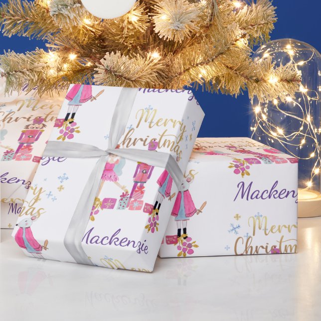 Vattenfärg Pastel Nutcracker Jul Presentpapper (Helgdagar)