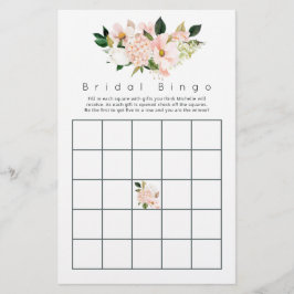 Vattenfärg Pastel Rosa Blommigt Möhippa Bingo