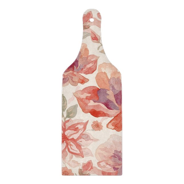 Vattenfärg Pastell Blommor Ljus Orange (Framsidan)