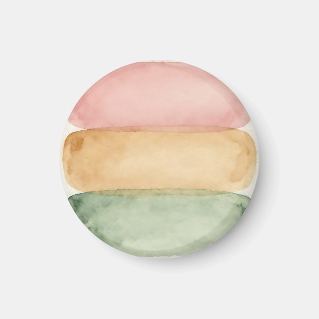 Vattenfärg Pastell Färgblock Lager Magnet (Framsidan)