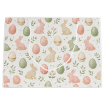 Vattenfärg Pastell Kanin & Påskägg Presentpåse
