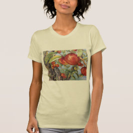 Vattenfärg Peach Träd Orchard Fruit T-shirt