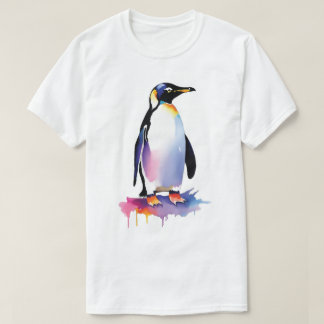 Vattenfärg Penguin T-Shirt