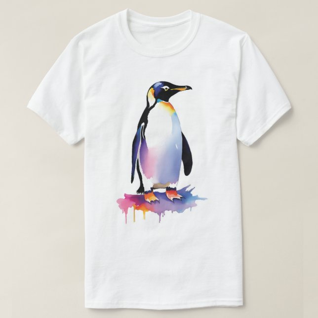 Vattenfärg Penguin T-Shirt (Design framsida)