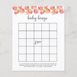 Vattenfärg persika Baby shower bingo spel