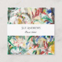 Vattenfärg personifierad konstnärvisitkort