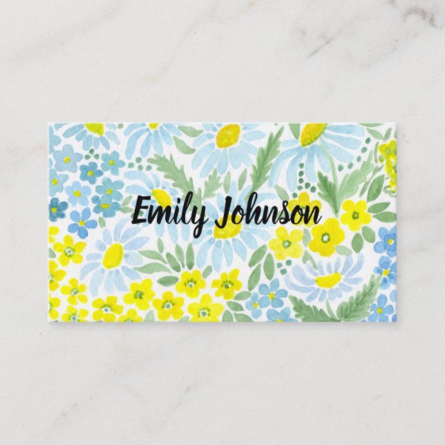 Vattenfärg, personligt kort (Framsida)