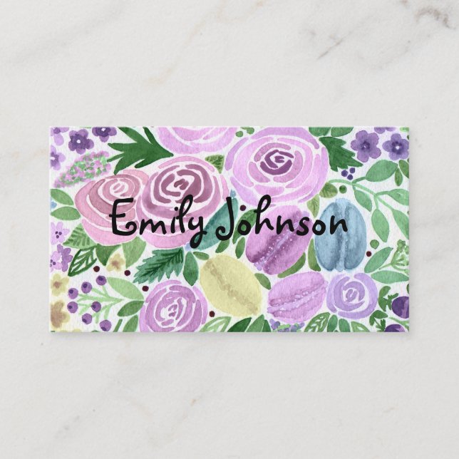 Vattenfärg, personligt kort (Framsida)