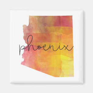 Vattenfärg Phoenix Arizona Magnet