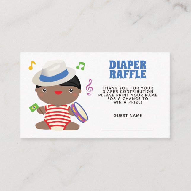 Vattenfärg Pilot Nalle Diaper Raffle Enclosur Tilläggskort (Framsida)