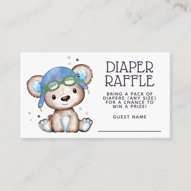Vattenfärg Pilot Nalle Försämring Raffle Tilläggskort (Framsida)