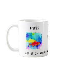 vattenfärg Pisces zodiac-tecken och egenskaper