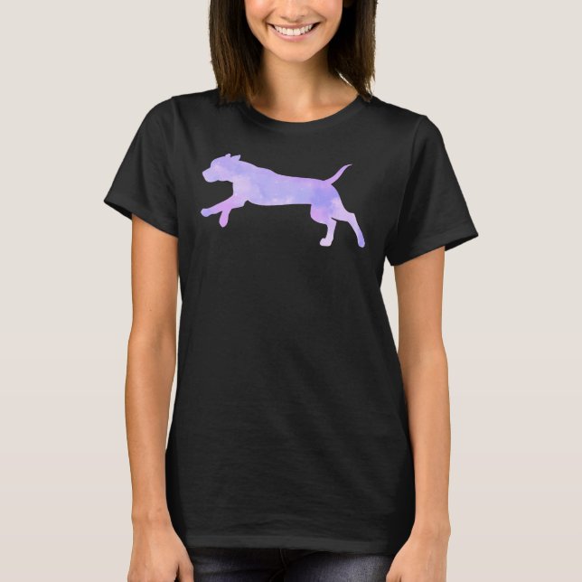 Vattenfärg Pitbull 436 T Shirt (Framsida)