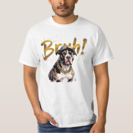 Vattenfärg Pitbull: BRUH! Elegant Streetwear T Shirt