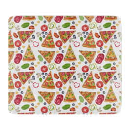 Vattenfärg Pizza Slices Mönster