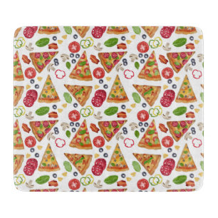 Vattenfärg Pizza Slices Mönster