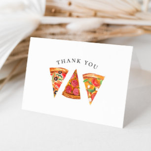 Vattenfärg Pizza Tackkort Kort