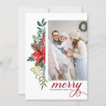 Vattenfärg Poinsettia Botaniskt julfoto