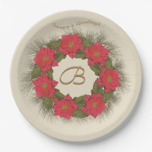 Vattenfärg Poinsettia WAN - Monogramme