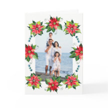 Vattenfärg Poinsettia Wandetia - Helgdag-mappat ko
