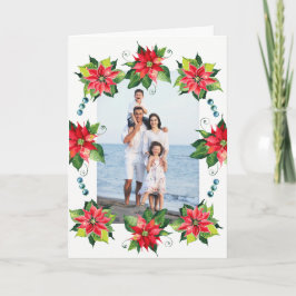 Vattenfärg Poinsettia Wandetia - Helgdag-mappat ko Helgkort