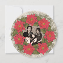 Vattenfärg Poinsettia Wandetia med ditt foto