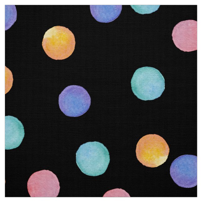 Vattenfärg polka dots tyg (Provkarta)