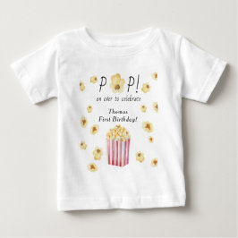 Vattenfärg Popcorn Barnkalas T Shirt