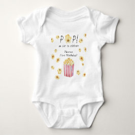 Vattenfärg Popcorn Barnkalas T Shirt