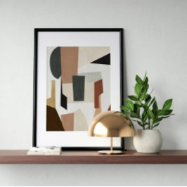 Vattenfärg poster Abstrakt Geometrisk modern