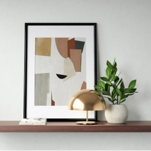 Vattenfärg poster Abstrakt Geometrisk modern
