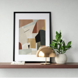 Vattenfärg poster Abstrakt Geometrisk modern