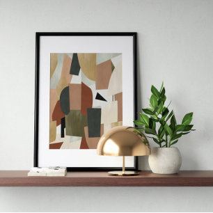 Vattenfärg poster Abstrakt Geometrisk modern 