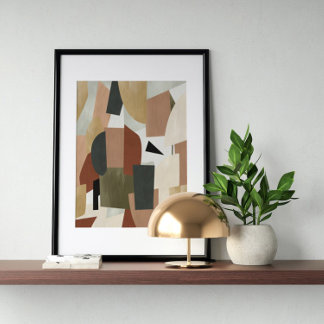 Vattenfärg poster Abstrakt Geometrisk modern