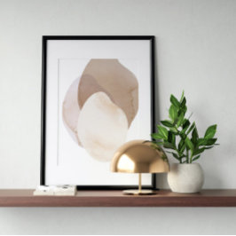 Vattenfärg poster Abstrakt Geometrisk modern