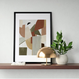 Vattenfärg poster Abstrakt Geometrisk modern