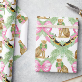 Vattenfärg Preppy Leopard Girlang Jul Presentpapper
