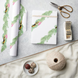 Vattenfärg Preppy Leopard Girlang Jul Presentpapper