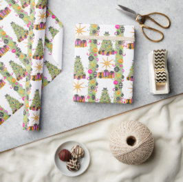 Vattenfärg Preppy Ljust Glamour Julgirlang Presentpapper