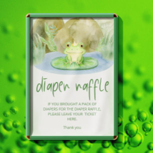 Vattenfärg Princess Frog Baby Shower diaper raffle Poster
