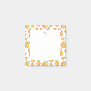 Vattenfärg Pumpkin Mönster 3 Post-it Block