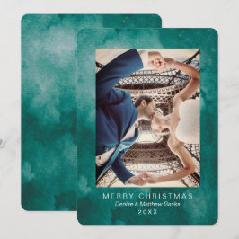 Vattenfärg Quetzal Grönt Modern julkort Inbjudningar